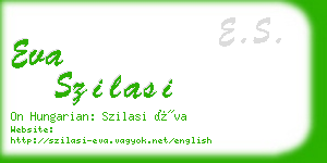 eva szilasi business card